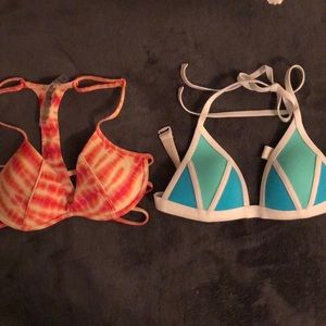 2 Victoria’s secret Pink bikini tops xs